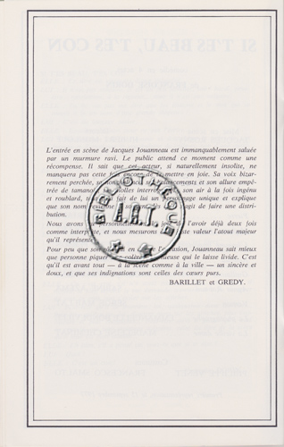 Les programmes de Théatre de l\
